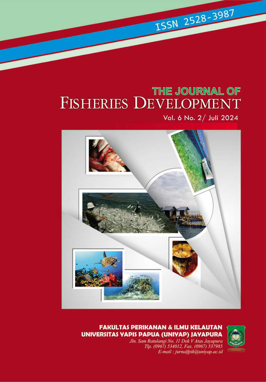 					View Vol. 6 No. 1 (2024): ISSN : 2528-3987 - The Journal of Fisheries Development
				